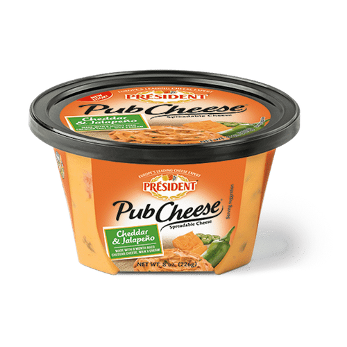 PRESIDENT QUESO PUB CHEDDAR & JALAPEÐO 8 OZ