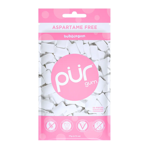PUR GUM GOMA DE MASCAR BUBBLE GUM 3 OZ