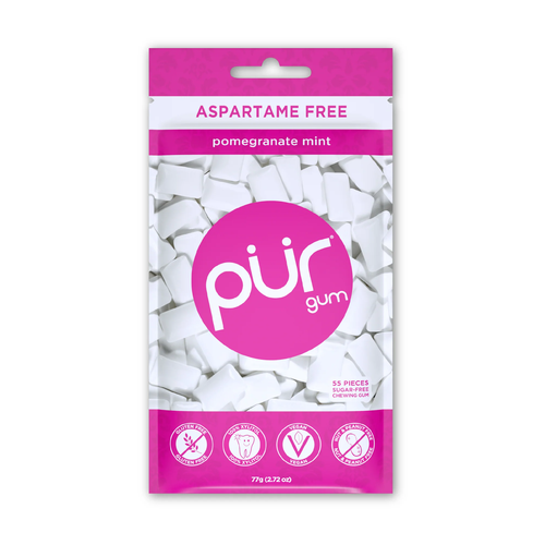 PUR GUM GOMA DE MASCAR POMEGRANATE MINT 3 OZ