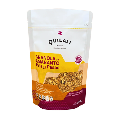 QUILALI GRANOLA AMARANTO CON PIÐA Y PASAS 300g