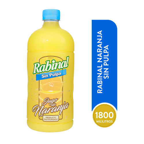 RABINAL JUGO DE NARANJA SIN PULPA MEDIO GALON 1800ml