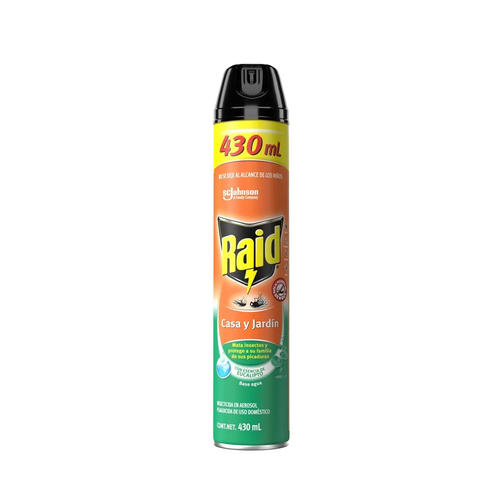 RAID INSECTICIDA AEROSOL CASA Y JARDIN EUCALIPTO 430ml