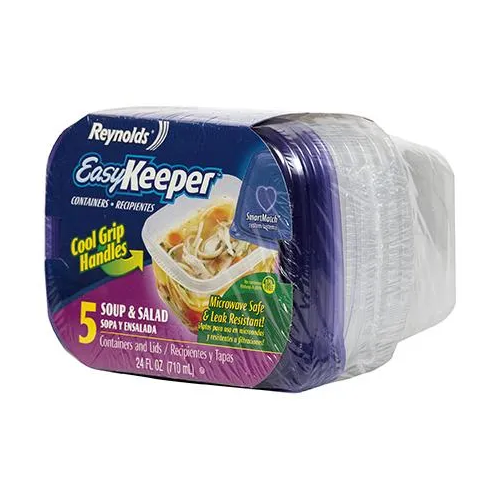 REYNOLDS RECIPIENTE EASY KEEPER PARA SOPA Y ENSALADAS 5 UND 24 OZ