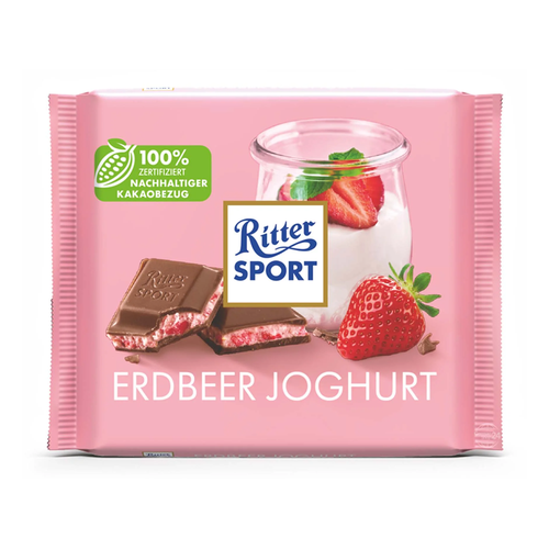 RITTER CHOCOLATE CON YOGURT FRESA 100g