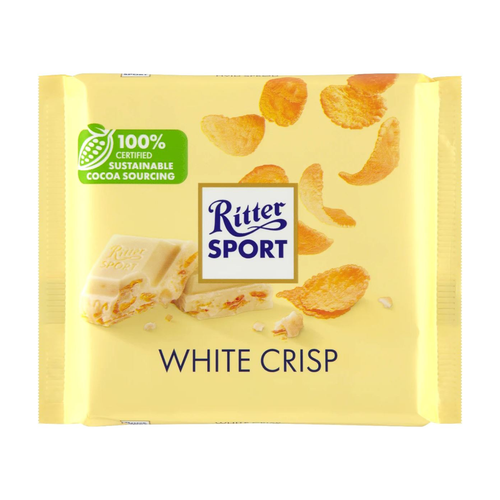 RITTERS SPORT CHOCOLATE WHITE CRISP 100g