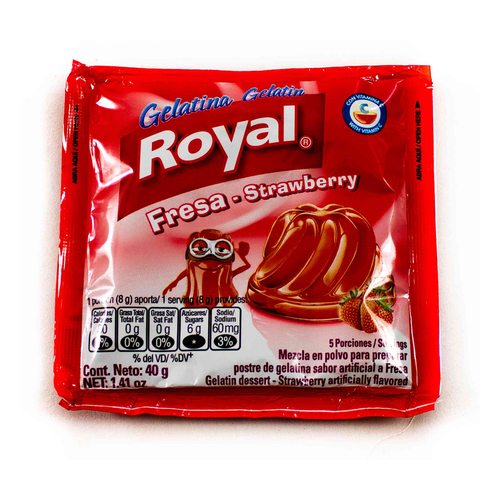 ROYAL GELATINA FRESA POLVO 40g