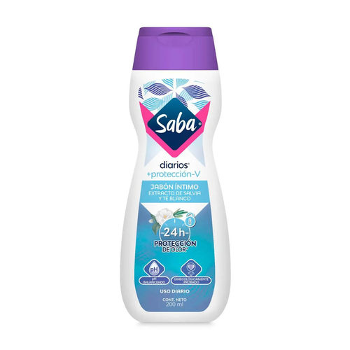 SABA JABON INTIMO PROTECCION V SALVIA Y TE BLANCO 200ml