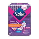 SABA TOALLA SANITARIA BUENAS NOCHES 24 UNIDAD