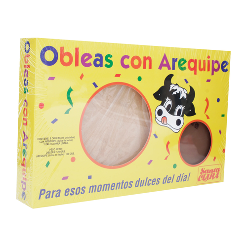 SANTA CLARA OBLEAS CON AREQUIPE CAJA 160g