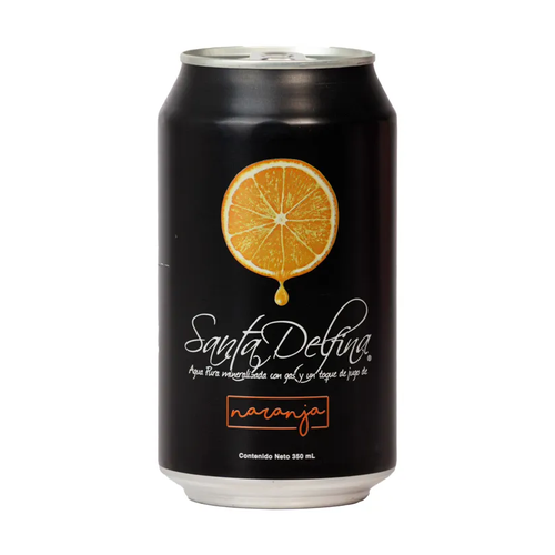 SANTA DELFINA AGUA MINERAL NARANJA LATA 350ml