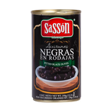 SASSON ACEITUNAS NEGRAS EN RODAJAS LATA 350g