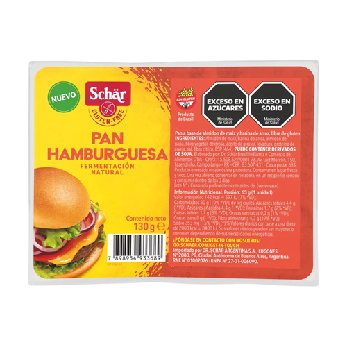 SCHAR PAN HAMBURGUESA GLUTEN FREE 300g