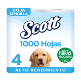 SCOTT PAPEL HIGIENICO 1000 HOJAS SEDNA BIO 4 UNIDAD