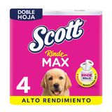 SCOTT PAPEL HIGIENICO RINDE MAX 12 UNIDAD
