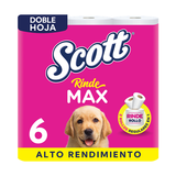 SCOTT PAPEL HIGIENICO RINDEMAS BIO 2 HOJAS 6 UNIDAD