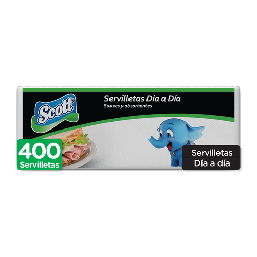 SCOTT SERVILLETA DIA A DIA 4 UNDS 400 UNIDAD