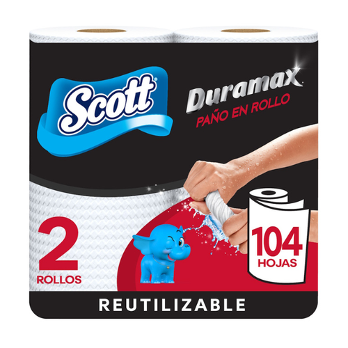 SCOTT TOALLAS 2 PACK DURAMAX REUSABLE 52 UNIDAD