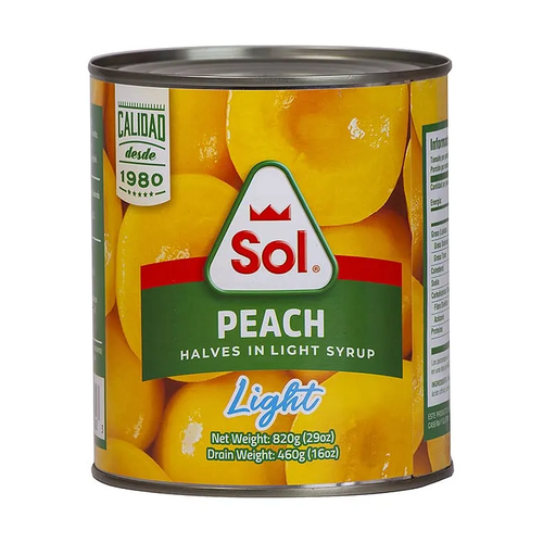 SOL MELOCOTON EN MITADES LIGHT 29 OZ