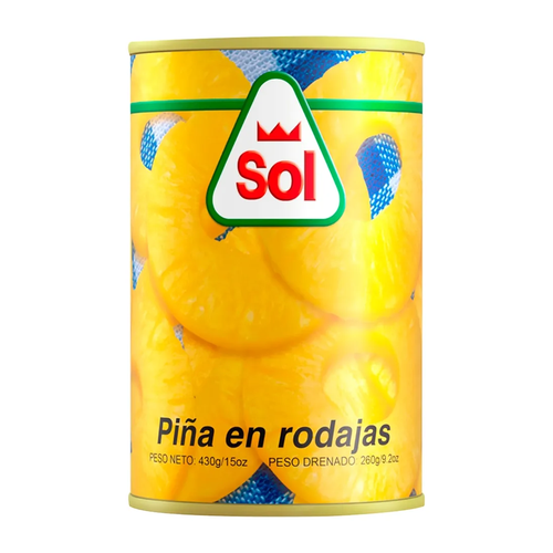 SOL PIÐA EN ALMIBAR RODAJA LATA 15 OZ