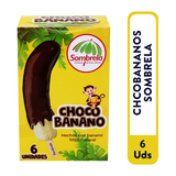 SOMBRELA CHOCOBANANO 6 CON MANIA Y 6 SOLO CHOCOLATE 690g