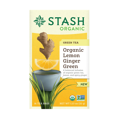 STASH TE ORGANIC LEMON GINGER GREEN TEA 16 UNIDAD