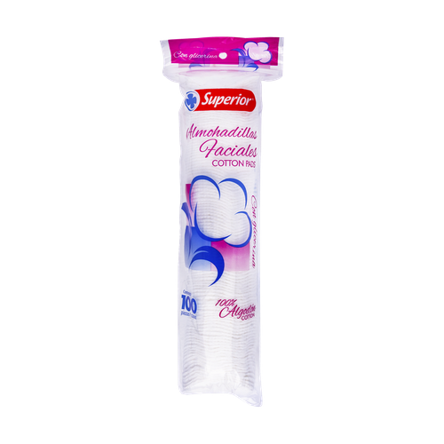 SUPERIOR ALGODËN ALMOADILLAS CUADRADAS CON GLICERINA 100 UNIDAD