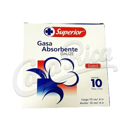 SUPERIOR GASA ABSORBENTE 10 CMS 10 UNIDAD