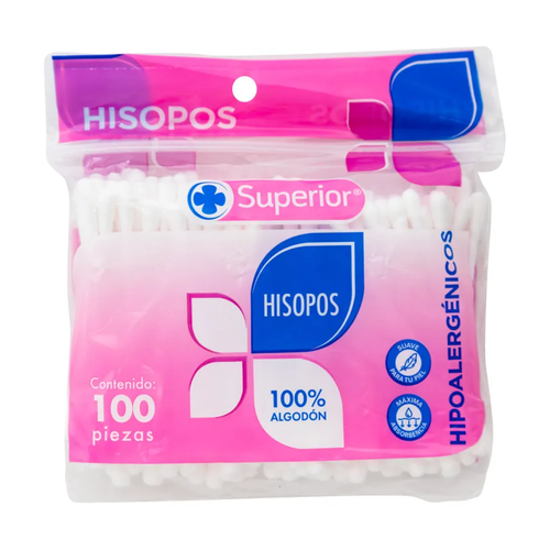 SUPERIOR HISOPOS 100 UNIDAD