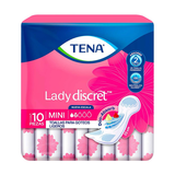 TENA TOALLA SANITARIA MINI LADY DISCRET 10 UNIDAD