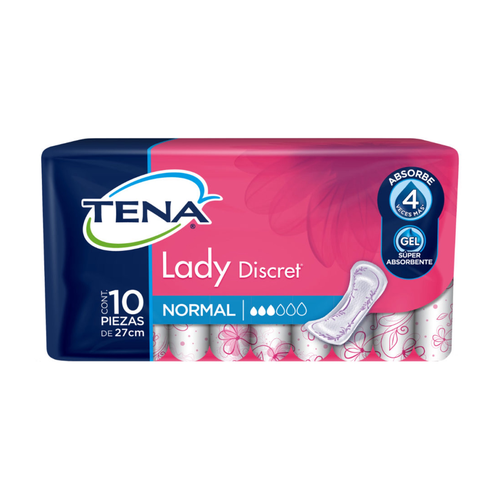 TENA TOALLAS NORMAL LADY DISCRET 10 UNIDAD