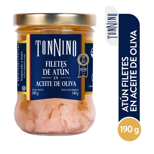 TONNINO FILETES DE ATUN ACEITE DE OLIVA 190g