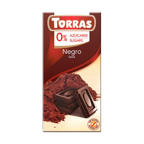 TORRAS CHOCOLATE NEGRO SIN AZUCAR 75g