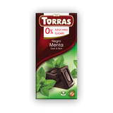TORRAS CHOCOLATE NEGRO Y MENTA SIN AZUCAR 75g
