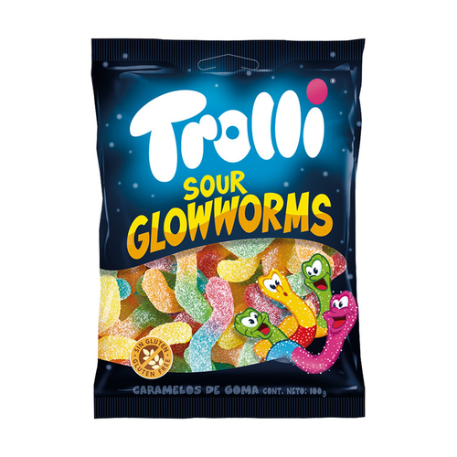 TROLLI GOMITAS SOUR GLOWWORMS 100g