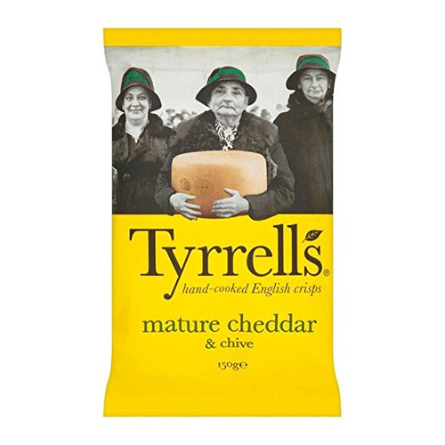 TYRRELLS PAPALINAS CHEDDAR CHIVE QUESO CEBOLLINO 150g