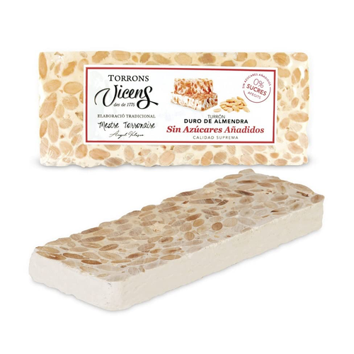 VICENS TURRON BLANCO DE ALMENDRAS SIN AZUCAR 250g