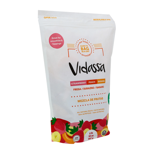 VIDASSA FRUTA FRESA DURAZNO Y BANANO 2LB