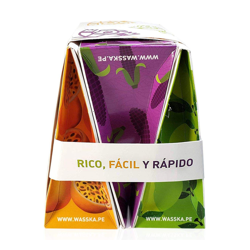 WASSKA REFRESCO LIMON MARACUYA MANGO TRIPACK 13 OZ