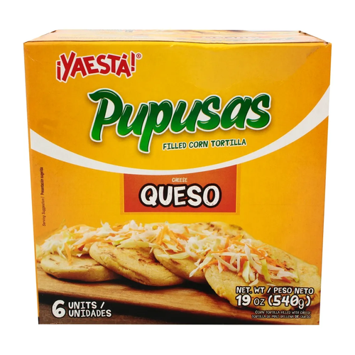 YA ESTA PUPUSAS QUESO 6 UNDS 540g