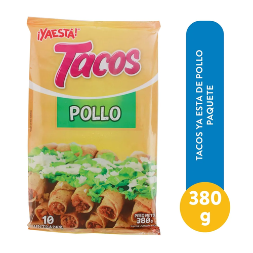 YA ESTA TACOS POLLO 10 UNDS 380g