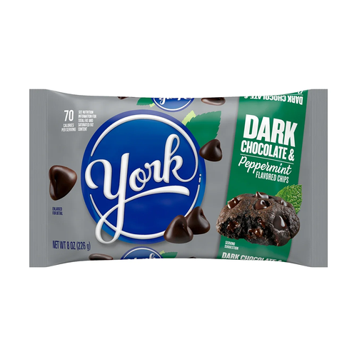 YORK CHOCOLATE DARK & CHIPS PEPPERMINT 8 OZ