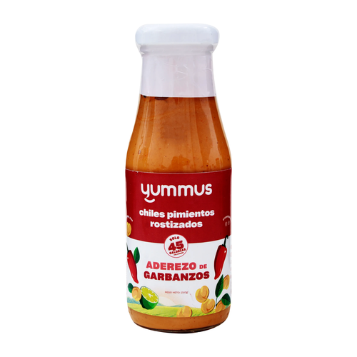 YUMMUS ADEREZO DE GARBANZOS CHILES PIMIENTOS 210g