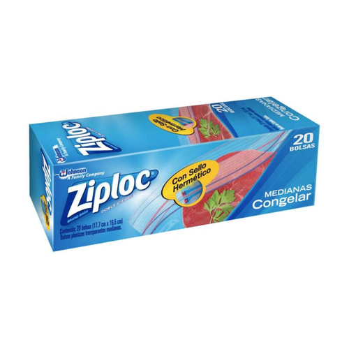 ZIPLOC BOLSAS CONGELAR MEDIANA 20 UNDS 1 UNIDAD